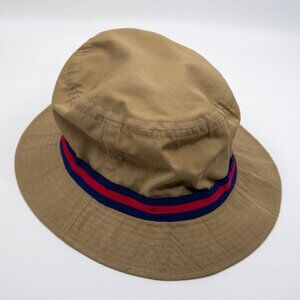 Vintage London Fog Bucket Hat with Navy and Red Stripe
